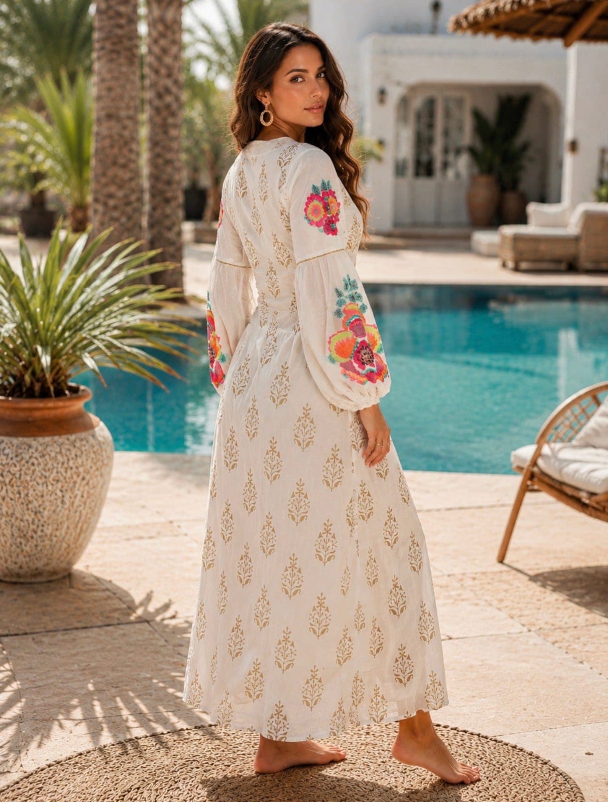 Isla Bloom Embroidered Maxi Dress — view 2