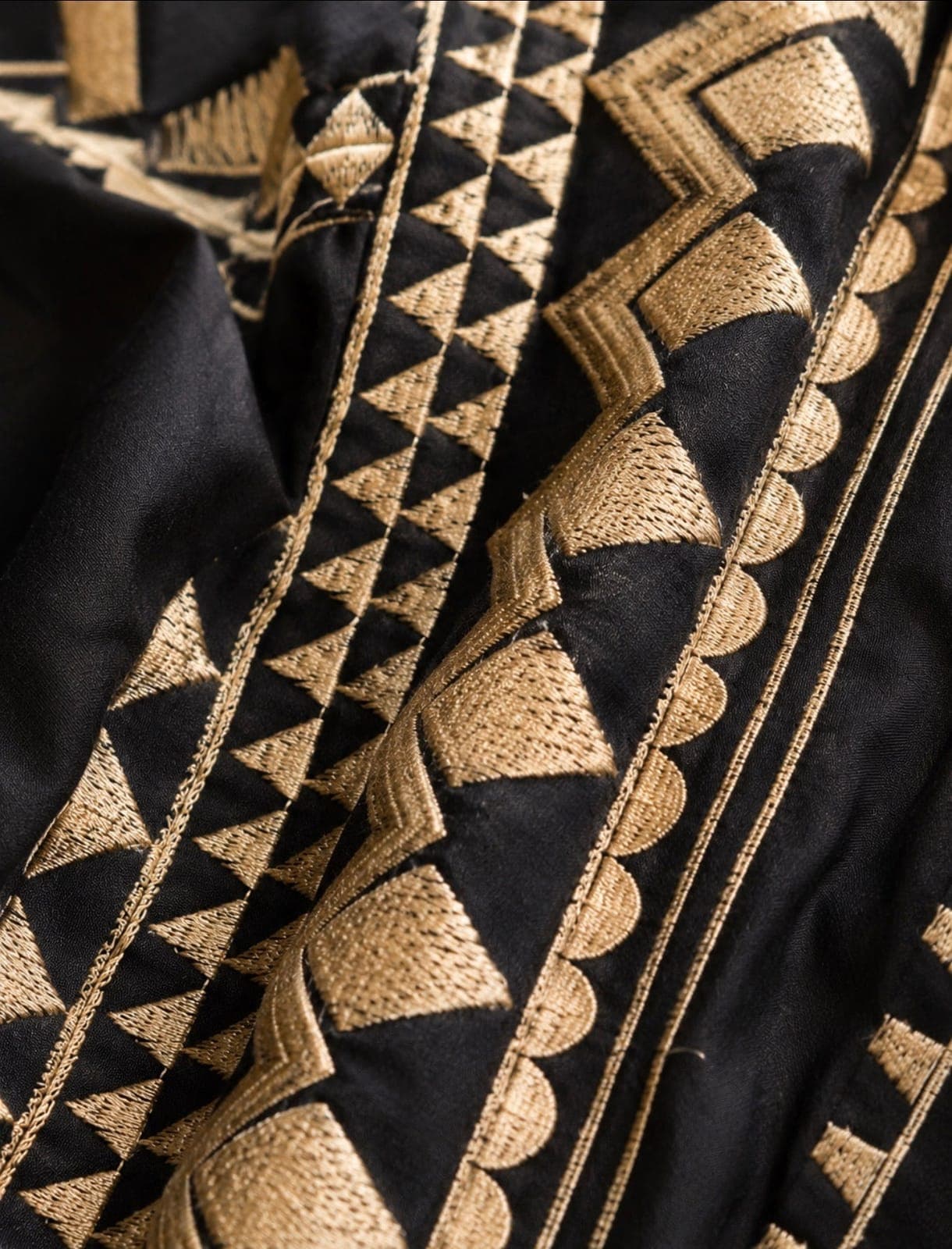 Midnight Gold Embroidered Resort Dress — view 4
