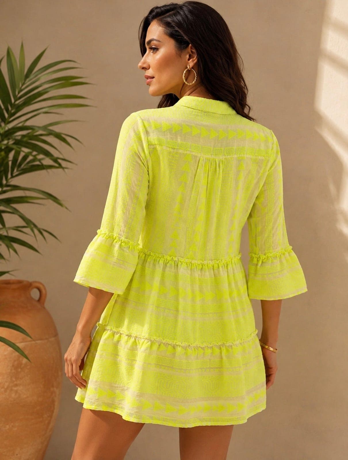 Neon Escape Tiered Resort Tunic — view 2