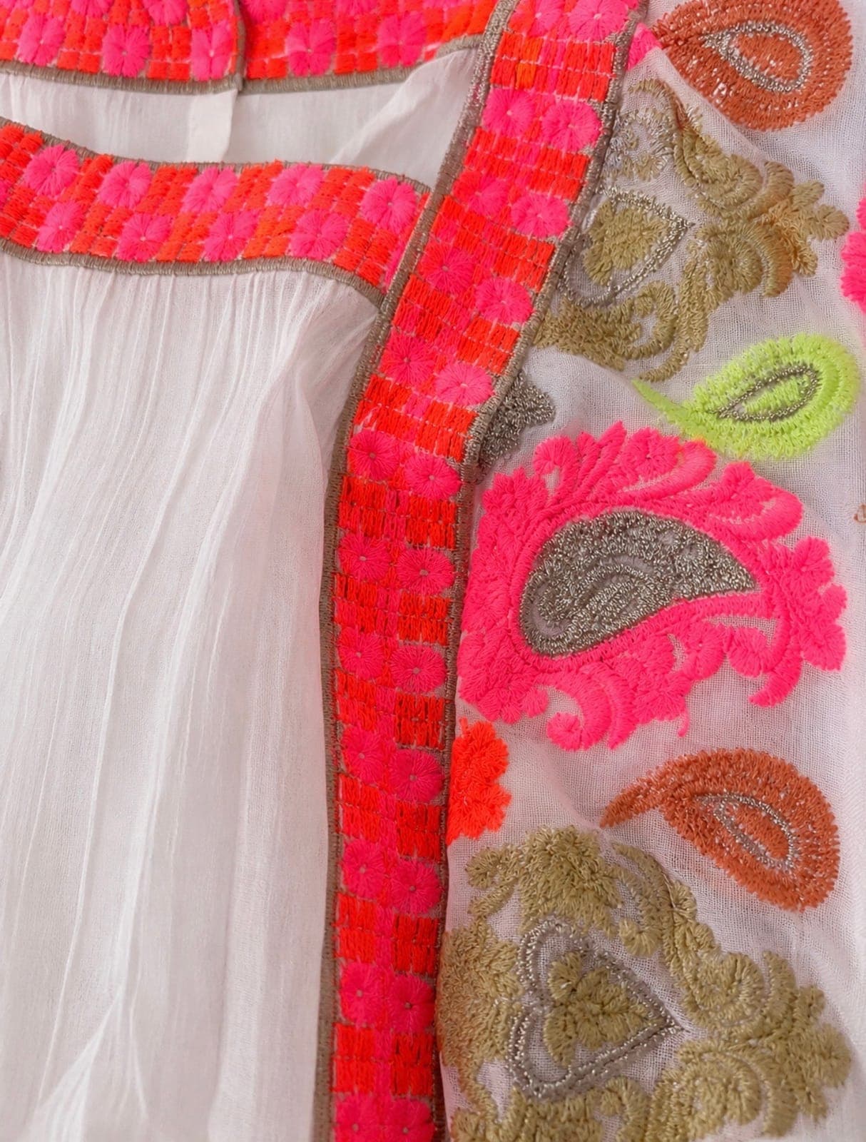 Neon Rivera Embroidered Resort cover-up — view 4
