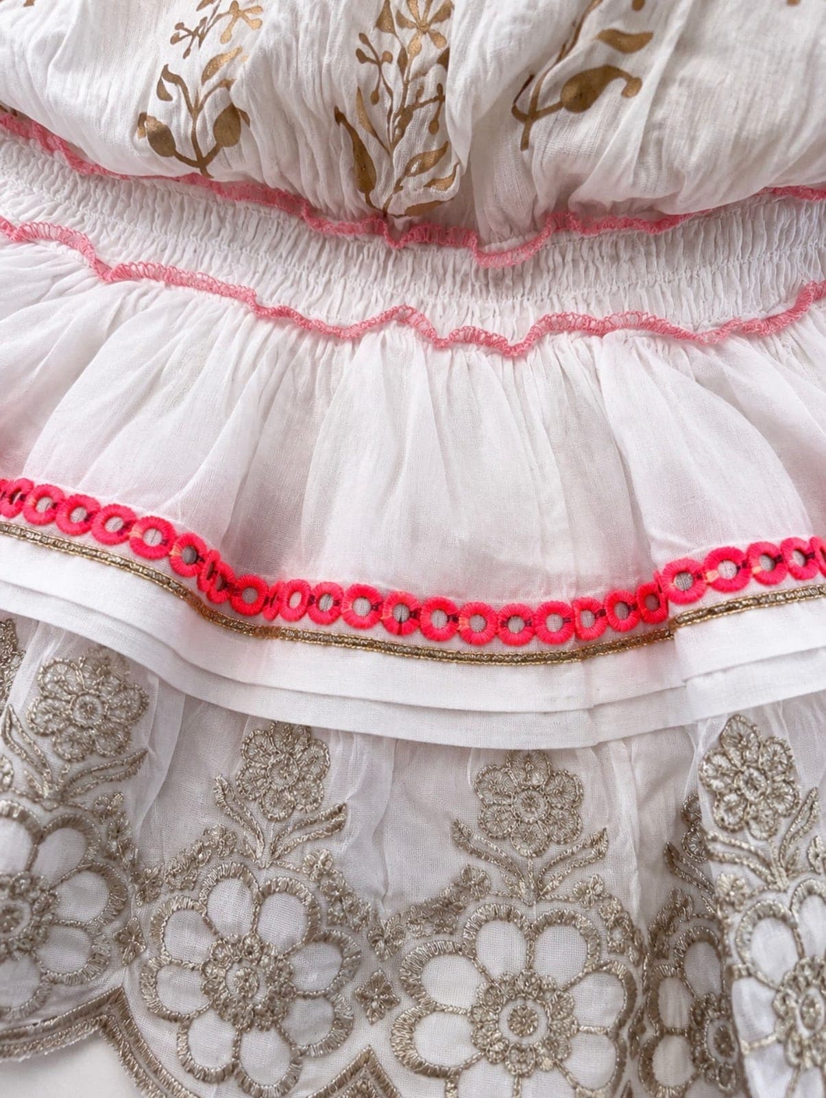 Pink Paradise Embroidered Resort dress — view 3