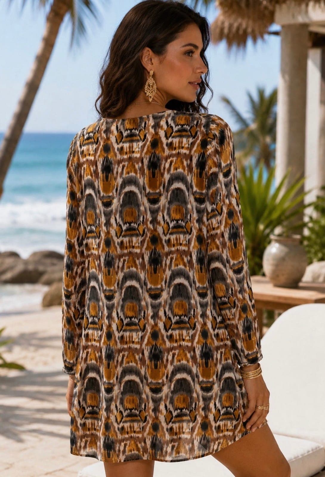 Sahara Jewel Embellished Resort Tunic — view 2